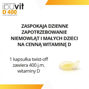 IBUVIT D 400 twist-off - 30 kaps. - obrazek 3 - Apteka internetowa Melissa