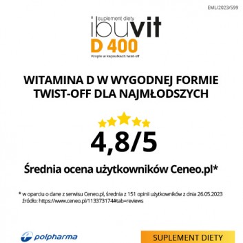 IBUVIT D 400 twist-off - 30 kaps. - obrazek 6 - Apteka internetowa Melissa