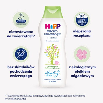 HIPP BABYSANFT Mleczko pielęgnacyjne od 1 dnia życia - 350 ml - obrazek 3 - Apteka internetowa Melissa