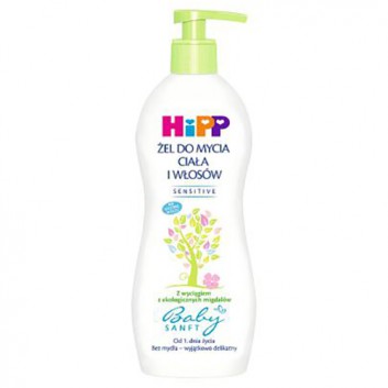 HIPP BABYSANFT Żel do mycia ciała i włosów, 400 ml  - obrazek 1 - Apteka internetowa Melissa