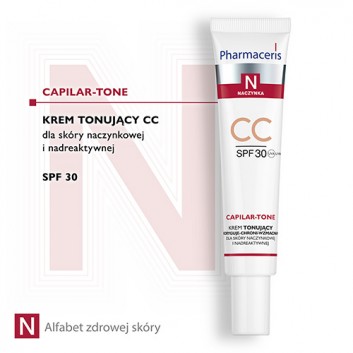 Pharmaceris N Capilar-Tone, krem tonujący CC, SPF 30, skóra naczynkowa i nadreaktywna, 40 ml - obrazek 2