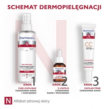 Pharmaceris N Capilar-Tone, krem tonujący CC, SPF 30, skóra naczynkowa i nadreaktywna, 40 ml - obrazek 6
