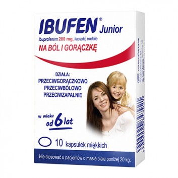 IBUFEN JUNIOR 200 mg, 10 kapsułek
