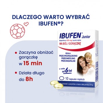 IBUFEN JUNIOR 200 mg, 10 kapsułek - obrazek 4 - Apteka internetowa Melissa