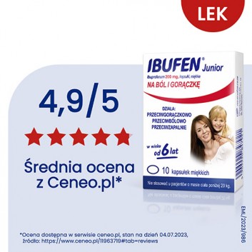 IBUFEN JUNIOR 200 mg, 10 kapsułek - obrazek 6