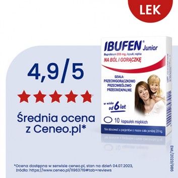 IBUFEN JUNIOR 200 mg, 10 kapsułek - obrazek 6 - Apteka internetowa Melissa