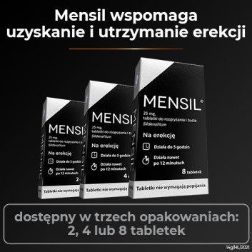 MENSIL 25mg - 2 tabl. Na problemy ze erekcją. - cena, opinie, właściwości - obrazek 5