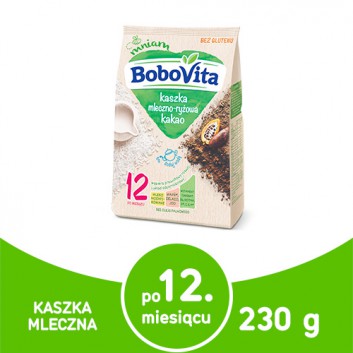 BOBOVITA JUNIOR Kaszka mleczno-ryżowa kakaowa po 12 miesiącu - 230 g - obrazek 1 - Apteka internetowa Melissa