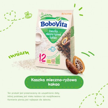 BOBOVITA JUNIOR Kaszka mleczno-ryżowa kakaowa po 12 miesiącu - 230 g - obrazek 2 - Apteka internetowa Melissa