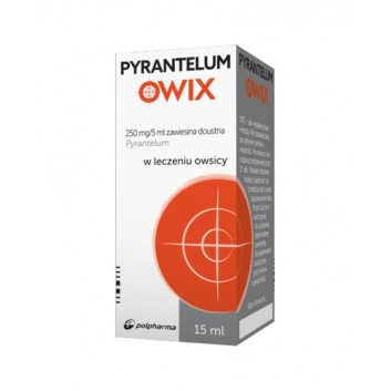 Pyrantelum OWIX, 250 mg/5 ml, zawiesina doustna, 15 ml