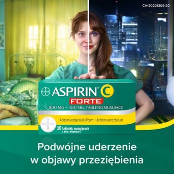 ASPIRIN C FORTE Tabletki musujące, 10 tabletek - obrazek 2 - Apteka internetowa Melissa