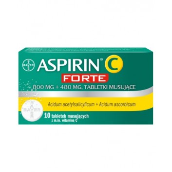 Aspirin C Forte, 800 mg + 480 mg, tabletki musujące, 10 sztuk