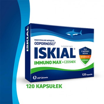 Iskial Immuno Max + Czosnek, kapsułki, 120 sztuk - obrazek 2