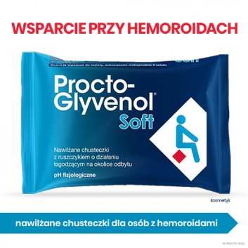 Procto-Glyvenol Soft, nawilżane chusteczki dla osób z hemoroidami, 30 sztuk - obrazek 2