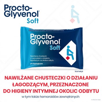 Procto-Glyvenol Soft, nawilżane chusteczki dla osób z hemoroidami, 30 sztuk - obrazek 3