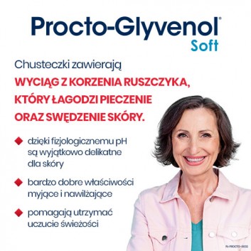 Procto-Glyvenol Soft, nawilżane chusteczki dla osób z hemoroidami, 30 sztuk - obrazek 4