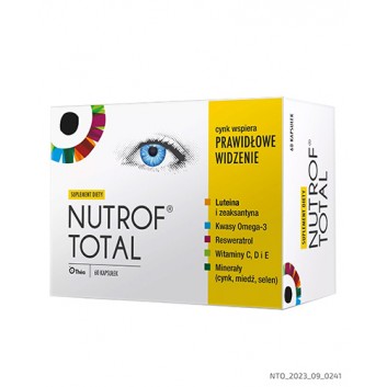 NUTROF TOTAL Z Witaminą D3 - 60 kaps., suplement na oczy + NUTROF TOTAL Z Witaminą D3 - 30 kaps. - obrazek 1 - Apteka internetowa Melissa