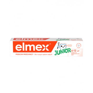Elmex Junior, pasta do zębów z aminofluorkiem, dla dzieci 6-12 lat, 75 ml - obrazek 2