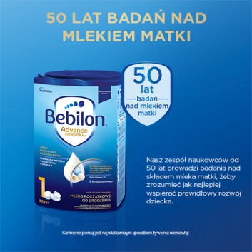 BEBILON 1 Pronutra-Advance Mleko modyfikowane, początkowe, 800 g, cena, opnie, wskazania - obrazek 3 - Apteka internetowa Melissa