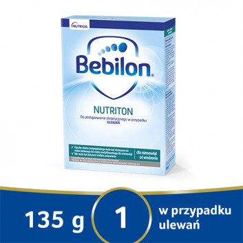 Bebilon Nutriton, do postępowania dietetycznego w przypadku ulewań dla niemowląt od urodzenia, 135 g