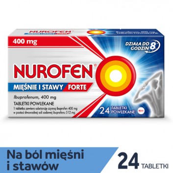 Nurofen Mięśnie i Stawy ibuprofen 400 mg ból mięśni i stawów tabletki, 24 sztuki - obrazek 1 - Apteka internetowa Melissa