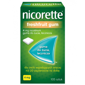 NICORETTE Fresh Fruit 4 mg, na rzucanie palenia, 105 sztuk - obrazek 1 - Apteka internetowa Melissa