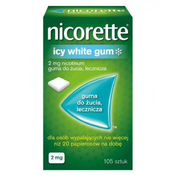 NICORETTE Icy White 2 mg - 105 szt. Na rzucenie palenia - cena, opinie, właściwości - obrazek 1 - Apteka internetowa Melissa