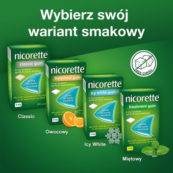 NICORETTE Icy White 4 mg, miętowe gumy na rzucanie palenia, 105 sztuk - obrazek 2