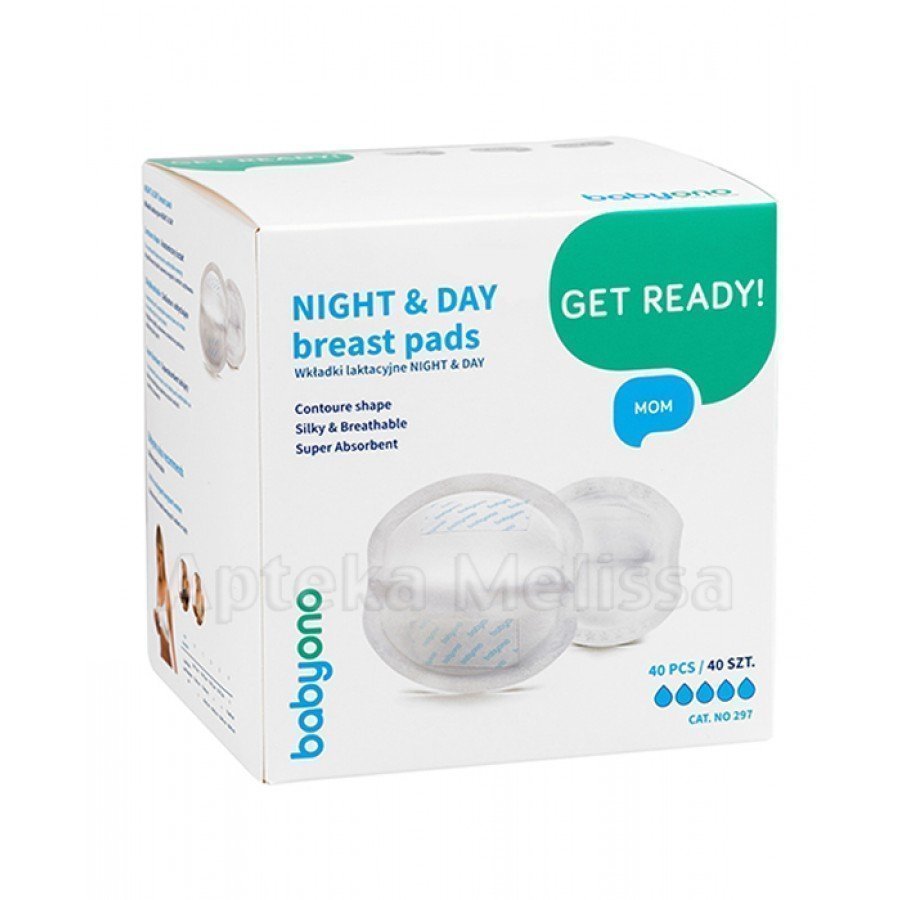 BABYONO Wkładki laktacyjne NIGHT&DAY - 40 szt.