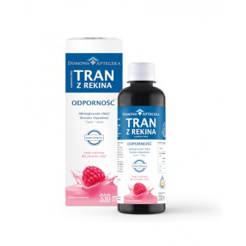 Domowa Apteczka Tran z rekina, płyn, smak malinowym, 330 ml