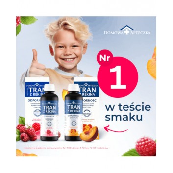 Domowa Apteczka Tran z rekina, płyn, smak malinowym, 330 ml - obrazek 6