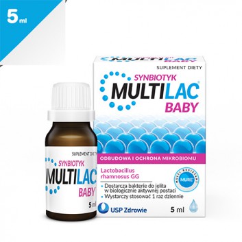MULTILAC BABY Synbiotyk krople, 5 ml, probiotyk dla dzieci w kroplach - obrazek 1 - Apteka internetowa Melissa