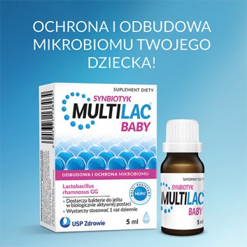 MULTILAC BABY Synbiotyk krople, 5 ml, probiotyk dla dzieci w kroplach - obrazek 6 - Apteka internetowa Melissa