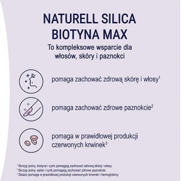 NATURELL SILICA BIOTYNA MAX, 60 tabletek - obrazek 4 - Apteka internetowa Melissa