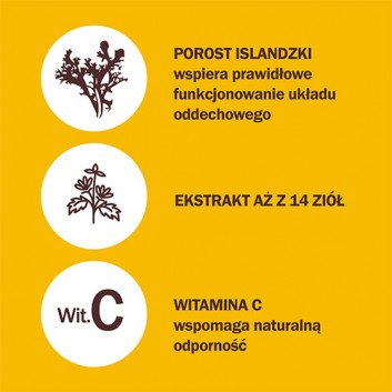 HERBITUSSIN POROST ISLANDZKI + Wit. C smak miód i cytryna - 12 past. do ssania - obrazek 3