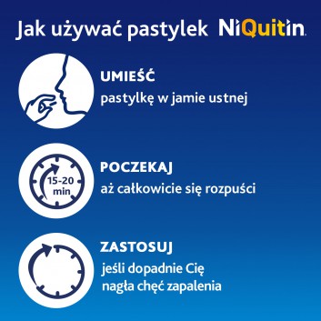 NIQUITIN Pastylki do ssania na rzucanie palenia o smaku miętowym 2 mg, 72 sztuki - obrazek 6 - Apteka internetowa Melissa