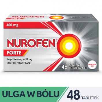 Nurofen Forte 400 mg, 48 tabletek powlekanych - obrazek 1 - Apteka internetowa Melissa