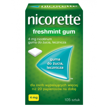 NICORETTE Freshmint 4 mg - 105 szt. Na rzucanie palenia - cena, opinie, stosowanie - obrazek 1 - Apteka internetowa Melissa