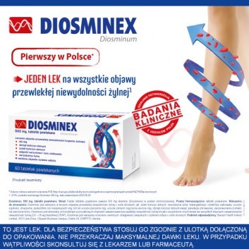 Diosminex, 500 mg, tabletki powlekane, 60 sztuk - obrazek 2