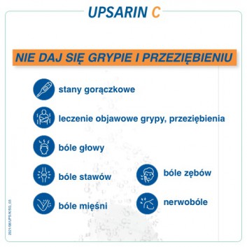 UPSARIN C 330 mg + 200 mg, 20 tabletek musujących - obrazek 2 - Apteka internetowa Melissa