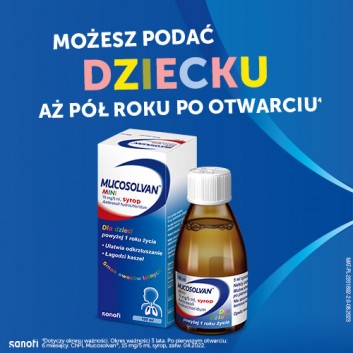 MUCOSOLVAN MINI, syrop na kaszel u dziecka o smaku owoców leśnych, 100 ml - obrazek 2