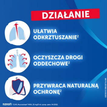 MUCOSOLVAN MINI syrop na kaszel u dziecka o smaku owoców leśnych, 100 ml - obrazek 5 - Apteka internetowa Melissa