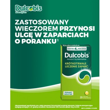 DULCOBIS 5 mg, 20 tabletek dojelitowych. Na zaparcia, cena, opinie, ulotka - obrazek 2 - Apteka internetowa Melissa