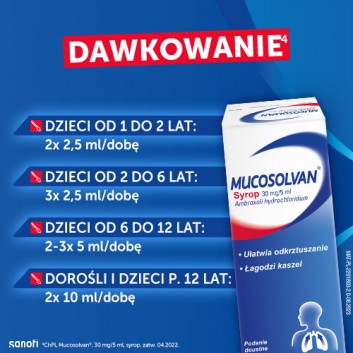 Mucosolvan, 30 mg/5 ml, syrop, 200 ml - obrazek 3