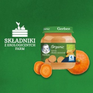 GERBER ORGANIC Dynia Słodki ziemniak po 4 miesiącu - 125 g - obrazek 3