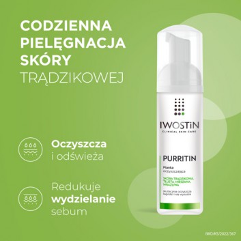 IWOSTIN PURRITIN Pianka oczyszczająca, 165 ml - obrazek 2
