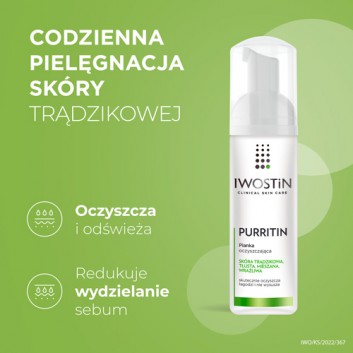 IWOSTIN PURRITIN Pianka oczyszczająca, 165 ml - obrazek 2 - Apteka internetowa Melissa