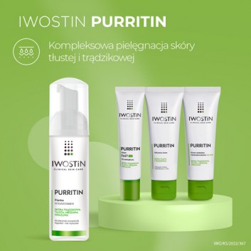 IWOSTIN PURRITIN Pianka oczyszczająca, 165 ml - obrazek 6 - Apteka internetowa Melissa