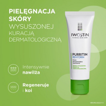 IWOSTIN PURRITIN REHYDRIN Krem przywracający nawilżenie - 40 ml - obrazek 2 - Apteka internetowa Melissa