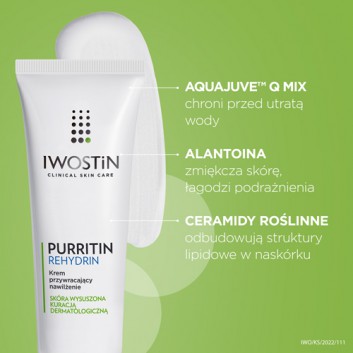 IWOSTIN PURRITIN REHYDRIN Krem przywracający nawilżenie - 40 ml - obrazek 4 - Apteka internetowa Melissa